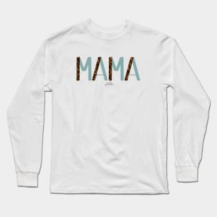 Cheetah Mama Blue Long Sleeve T-Shirt